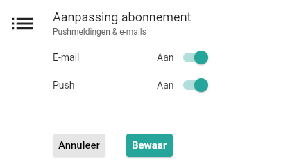 notification settings